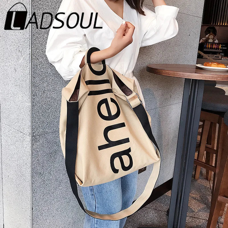 Women Casual Canvas Bag Large Capacity Handbag