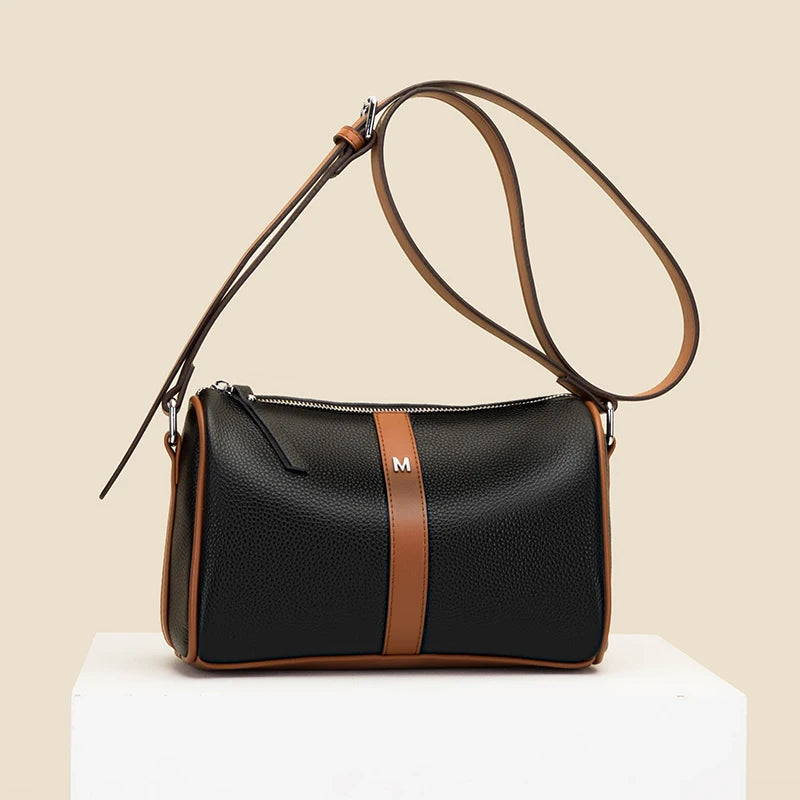 Women Leather Handbag Cowhide Messenger Bag