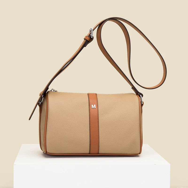 Women Leather Handbag Cowhide Messenger Bag