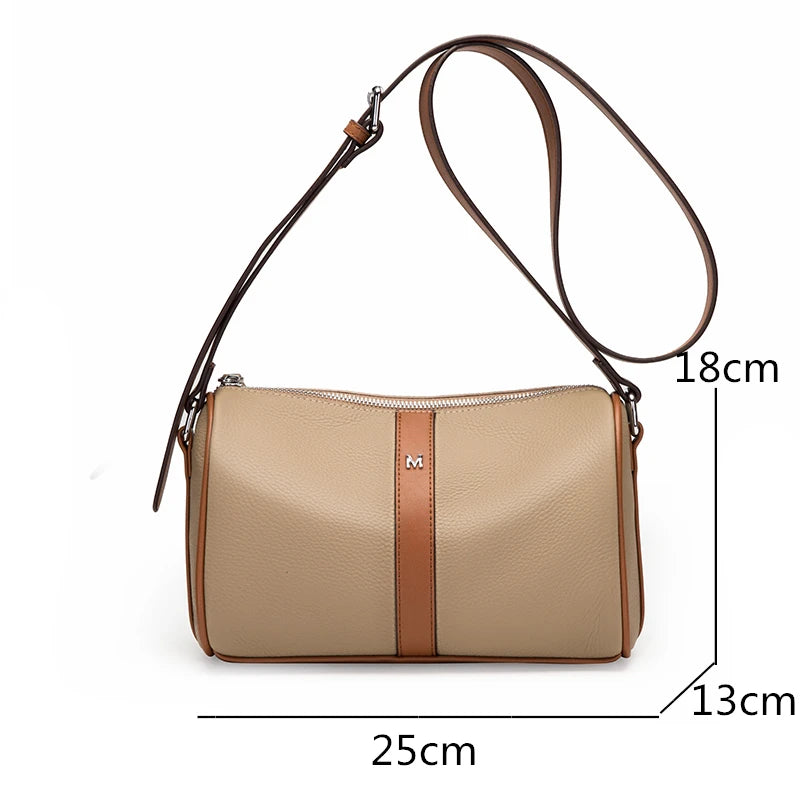Women Leather Handbag Cowhide Messenger Bag