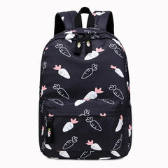 Leisure Backpack Student Schoolbag Female Embroidery Polyester Waterproof