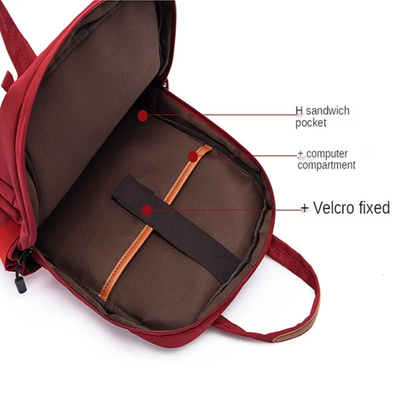 Waterproof Business Laptop Backpack for Women, Oxford Student School Bag