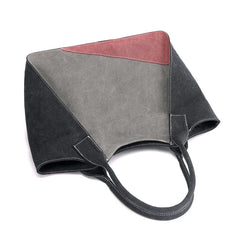 Patchwork Canvas Bag Women Large Capacity Casual Commuter Shoulder Bags
