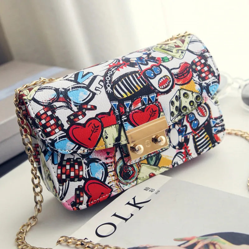 Summer Graffiti Ladies Handbags Mini Bag Women Messenger Bags for Women