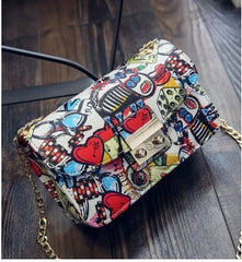 Summer Graffiti Ladies Handbags Mini Bag Women Messenger Bags for Women