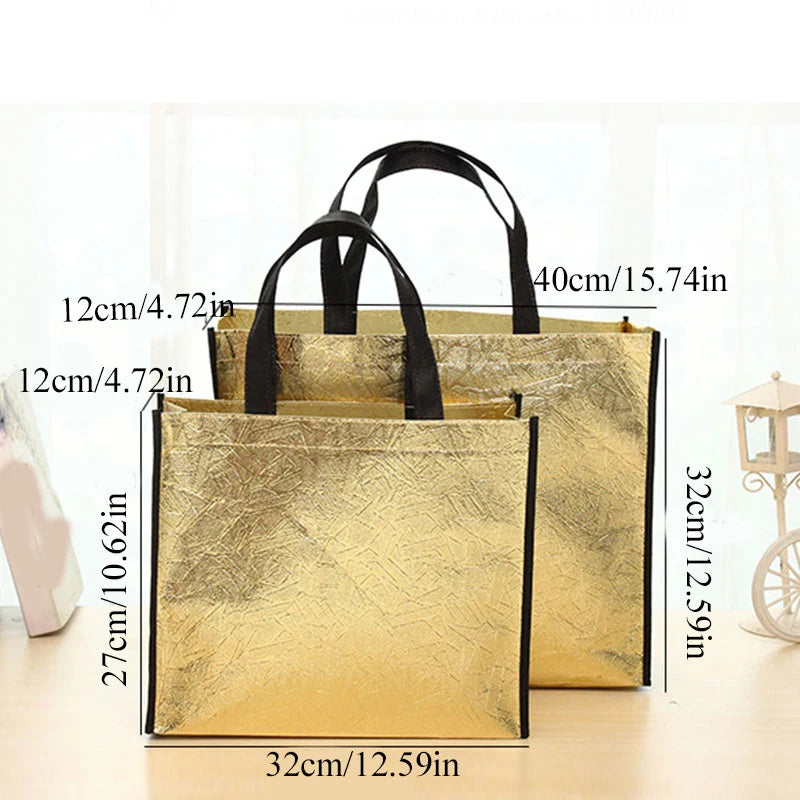 Women Handbag Laser Fabric Non-woven Shoulder Bag Lady Single Casual Shopping
