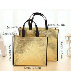 Women Handbag Laser Fabric Non-woven Shoulder Bag Lady Single Casual Shopping