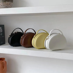 Zipper Mini Crossbody Bag - Women's PU Leather