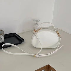 Zipper Mini Crossbody Bag - Women's PU Leather