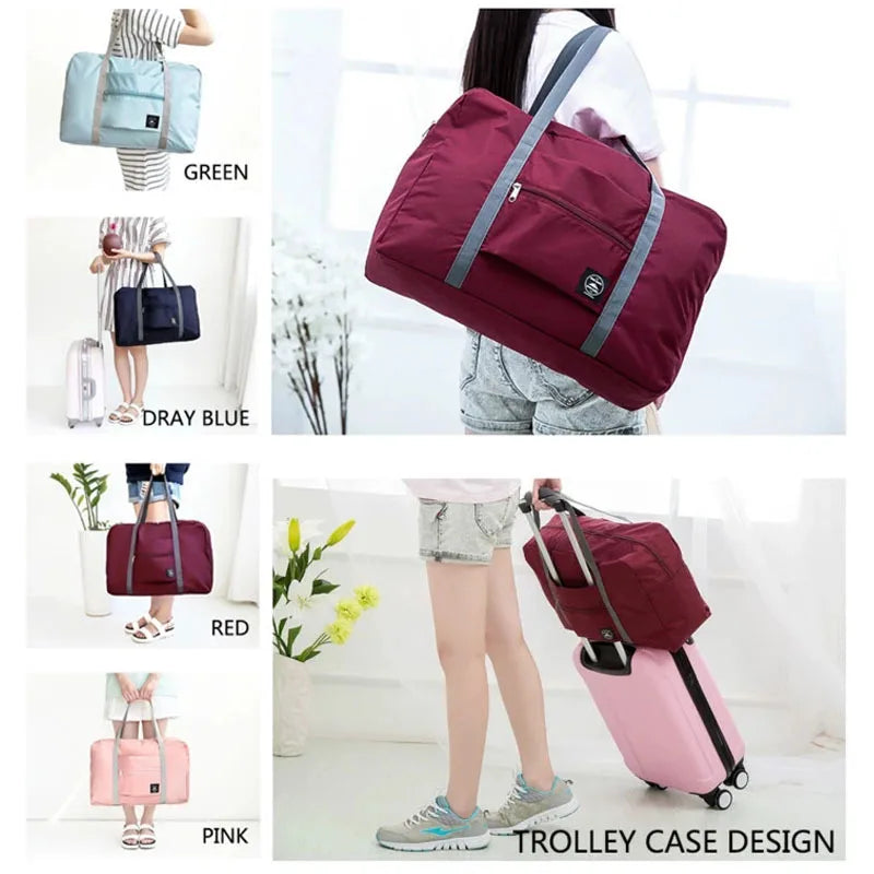 Nylon Foldable Travel Bags Unisex Large Capacity Bag Luggage Women Men
