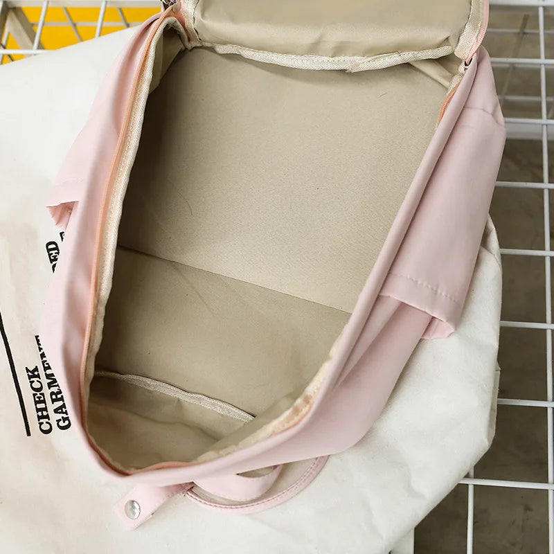 Nylon School Bags for Teenager Girls Women School Laptop Backpacks