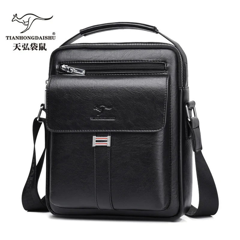 Vintage Leather Messenger Bag Crossbody Handbag