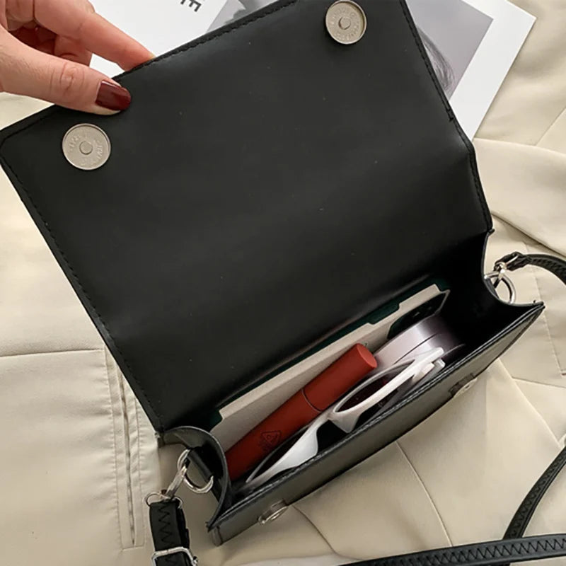 Plaid Small PU Leather Crossbody Bag for Women