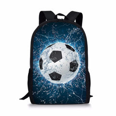 Boys Football Printed Schoolbag Lightweight Book Bag Satchel