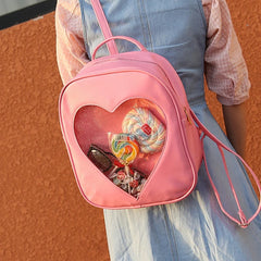 Heart Shape Backpacks Harajuku School Shoulder Bags Girls Book Bag