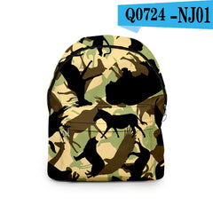 Summer Camo Style Backpack Lightweight Oxford Cloth