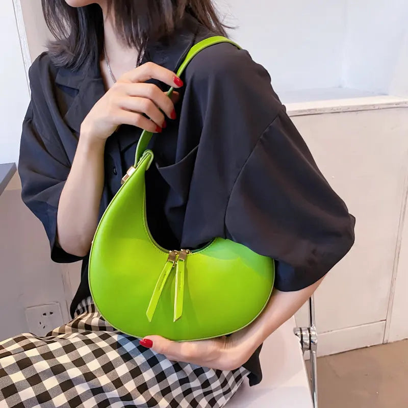 Vintage Single Shoulder Bags For Women Handbag High Leather Clutches Lady Purse
