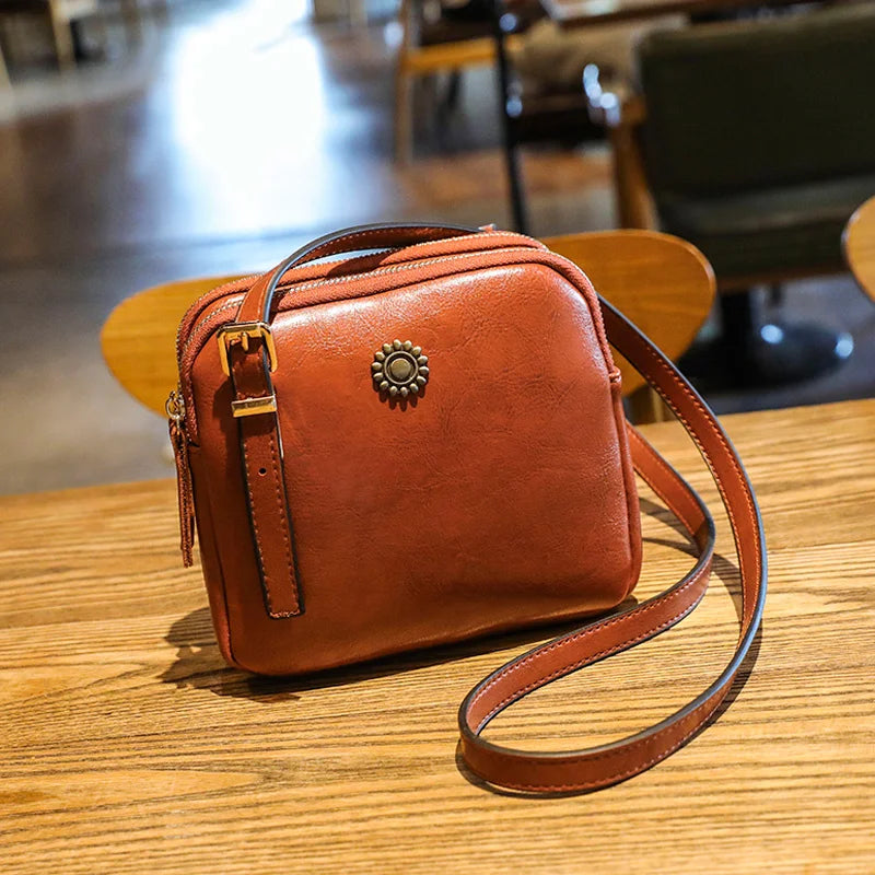 Vintage Style Shoulder Bag Square Crossbody Bags For Women