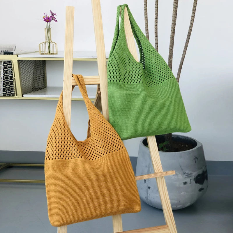 Vintage Summer Woven Womens Handbags Large Capacity Tote Handbag