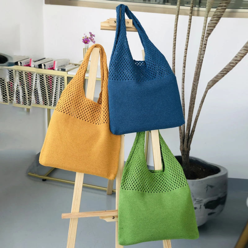 Vintage Summer Woven Womens Handbags Large Capacity Tote Handbag