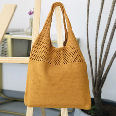Vintage Summer Woven Womens Handbags Large Capacity Tote Handbag