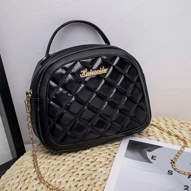 Winter PU Handbags Wild Rhombus Women's Shoulder Bag Girls Messenger Bag