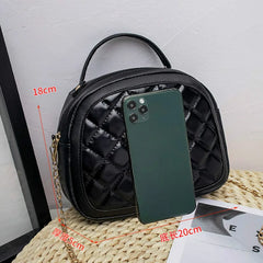 Winter PU Handbags Wild Rhombus Women's Shoulder Bag Girls Messenger Bag