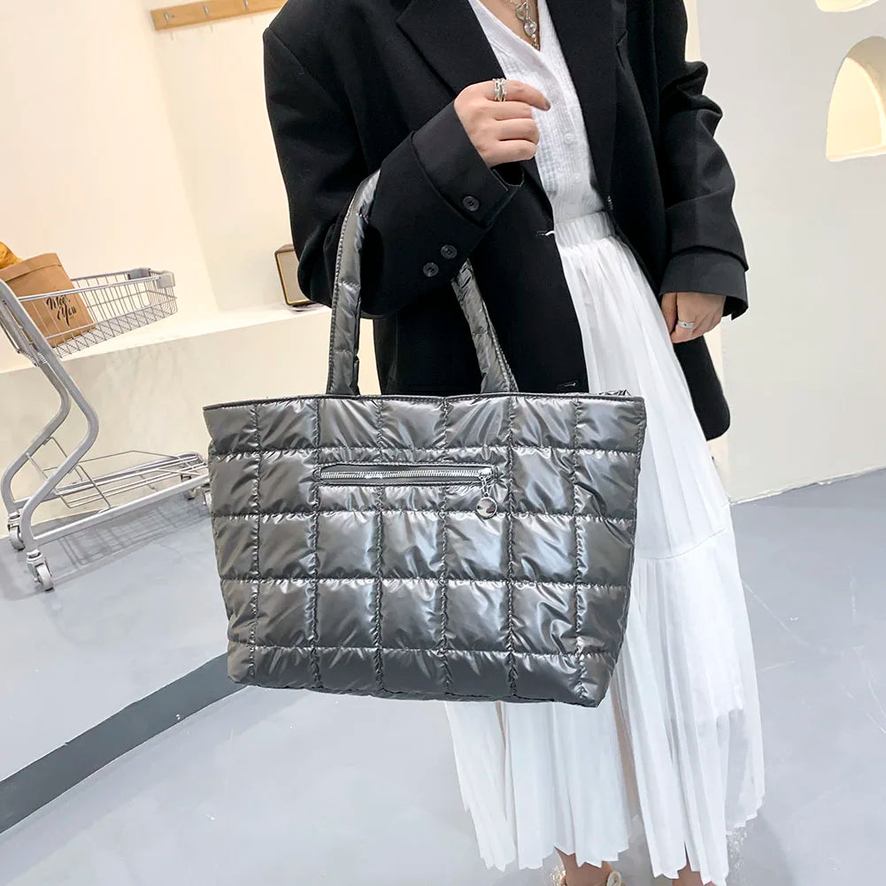 Winter Warm Space Cotton Casual Tote Bag High Capacity Women's Bag