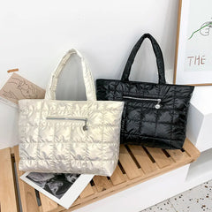 Winter Warm Space Cotton Casual Tote Bag High Capacity Women's Bag