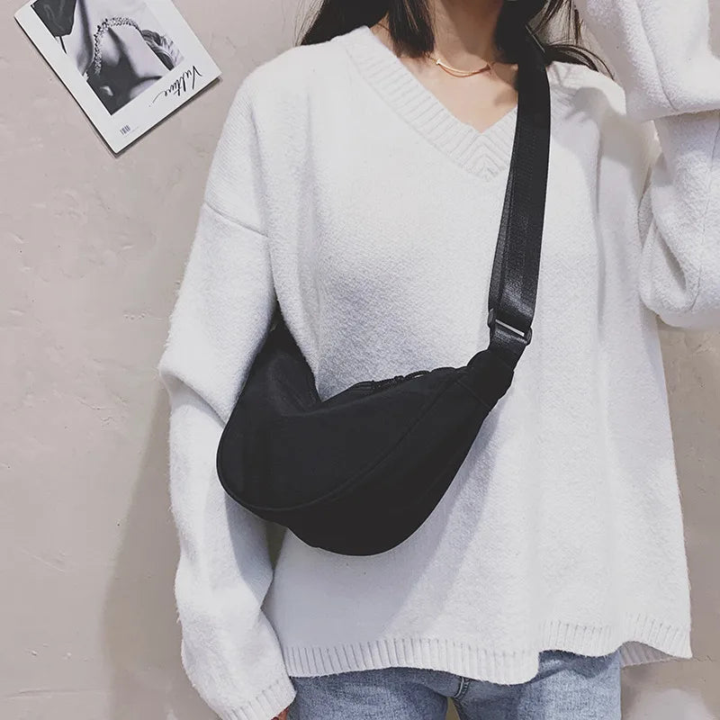 Women Waist Bag Waterproof Messenger Bag Zipper High Shoulder Bag Wallet