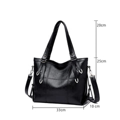 Winter Pu Leather Shoulder Bag Zipper Handbags Purse