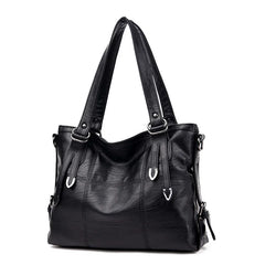 Winter Pu Leather Shoulder Bag Zipper Handbags Purse
