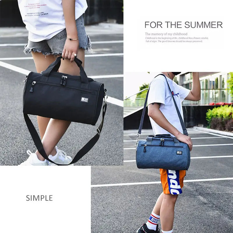 Outdoor Duffel Weekend Shoulder Sport Bag Light Luggage Business Travel