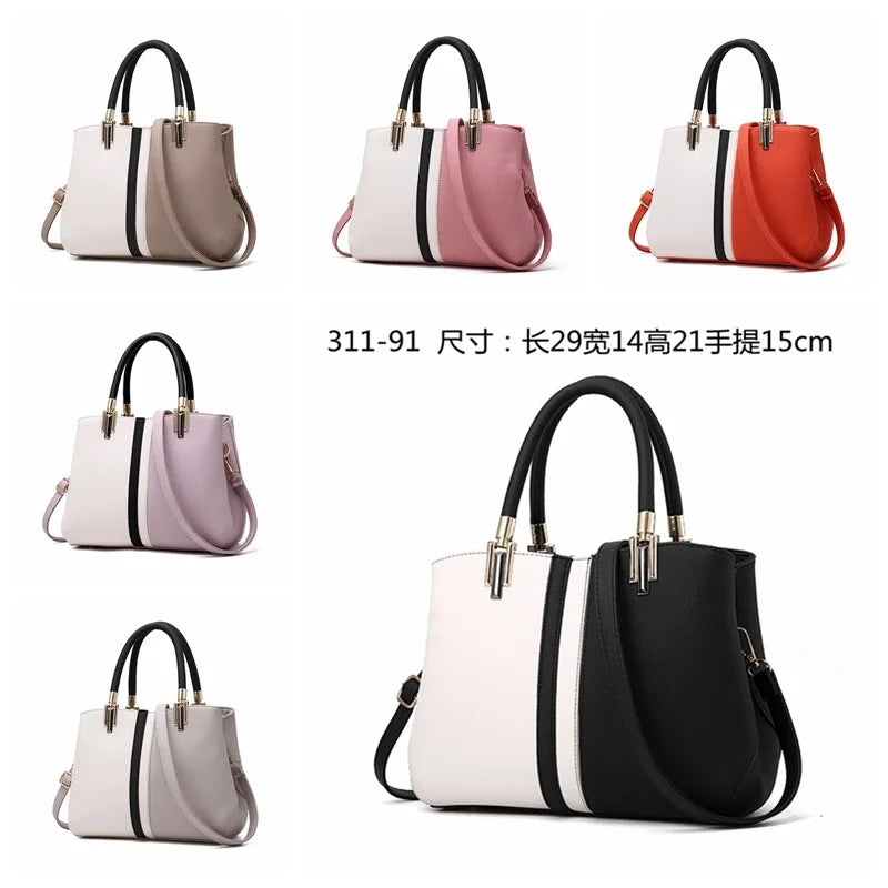 Women Crossbody Shoulder Bag Panelled Purse for Girls