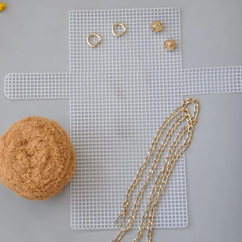 Hand-Woven Pom Pom Wool Shoulder Bag