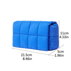 Women's Quilted Shoulder Bag Canvas Padded Crossbody Bag