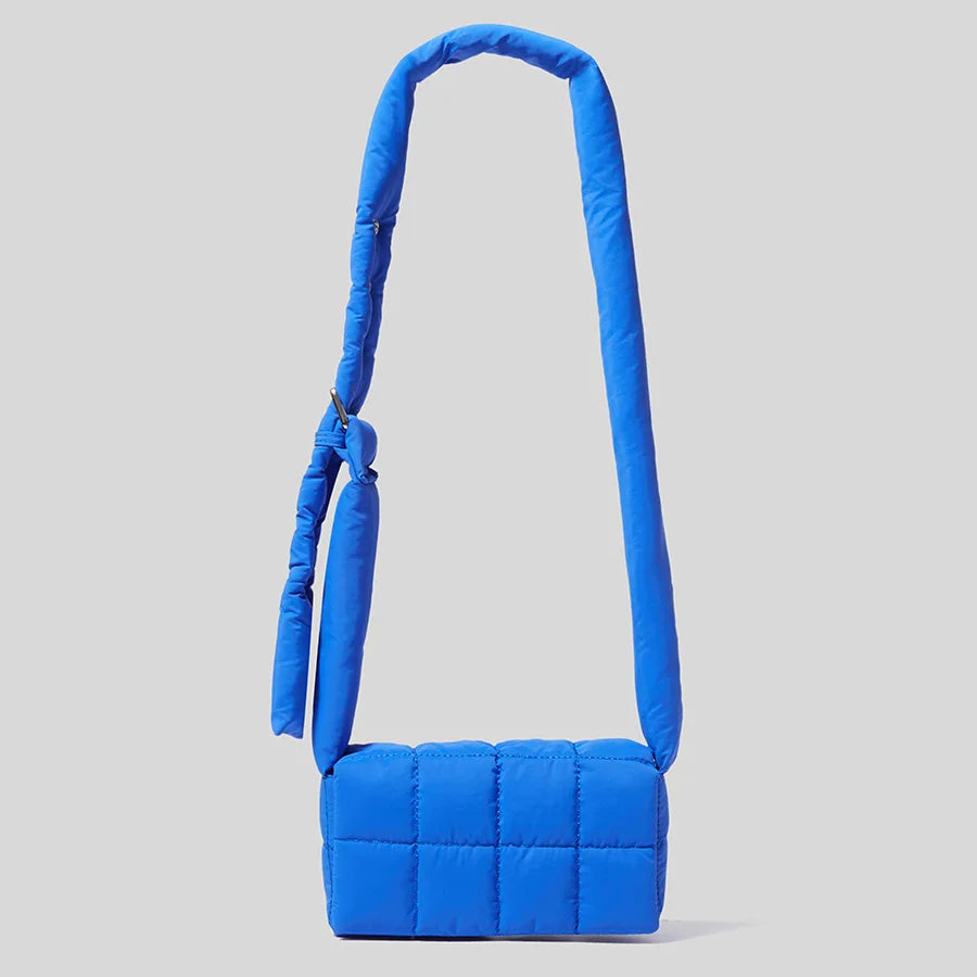Women's Quilted Shoulder Bag Canvas Padded Crossbody Bag