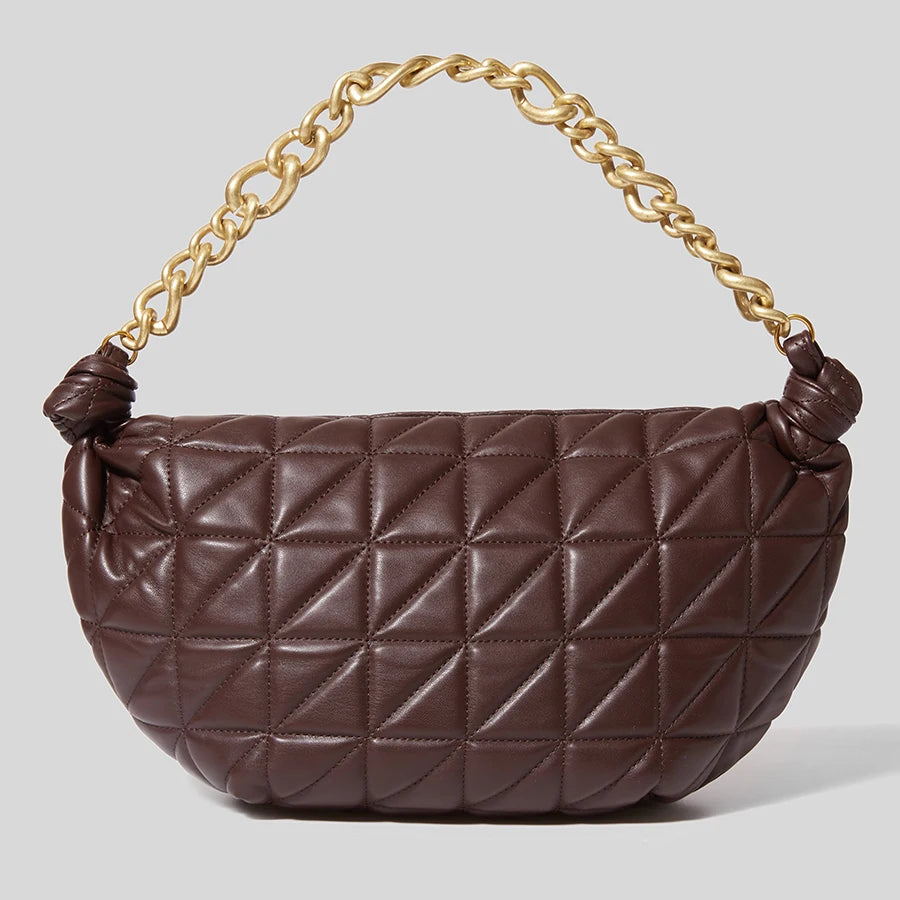 Small Handbag with Thick Chain Shoulder Strap