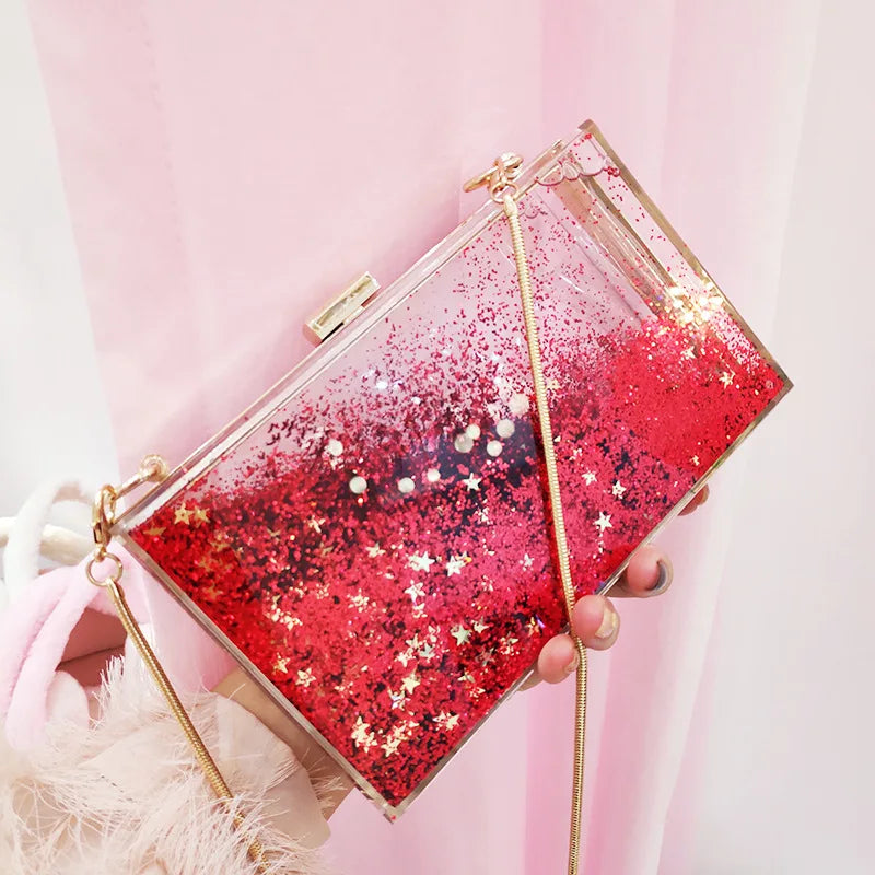 Transparent Liquid Bag Female Mini Clutch Bag