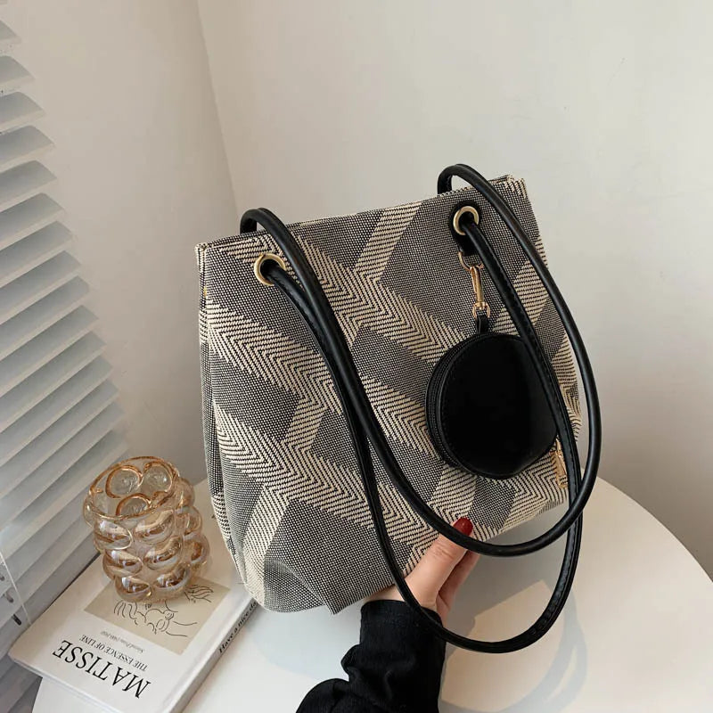 Plaid Retro One-Shoulder Bag