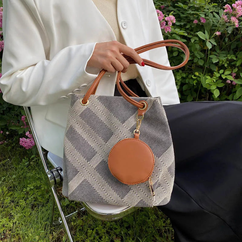 Plaid Retro One-Shoulder Bag
