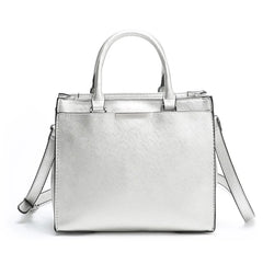 Women's PU Leather Shoulder Bag Solid Cross Pattern Multi-Level Handbag
