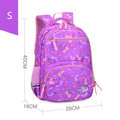 Flower Cartoon School Bags for Girls Children Orthopedics Backpack