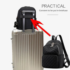 2021 Female Waterproof Plaid Shoulder Backpack