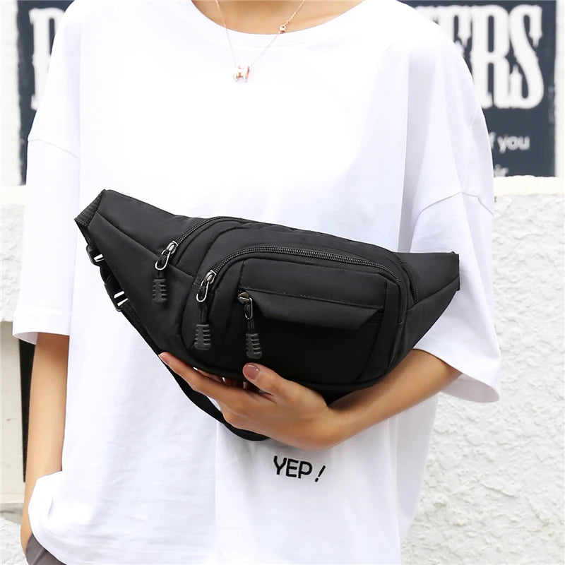 Men Women Waist Bag Hip Bum Bag Pack Phone Waist Packs Mobile Phone Pouch