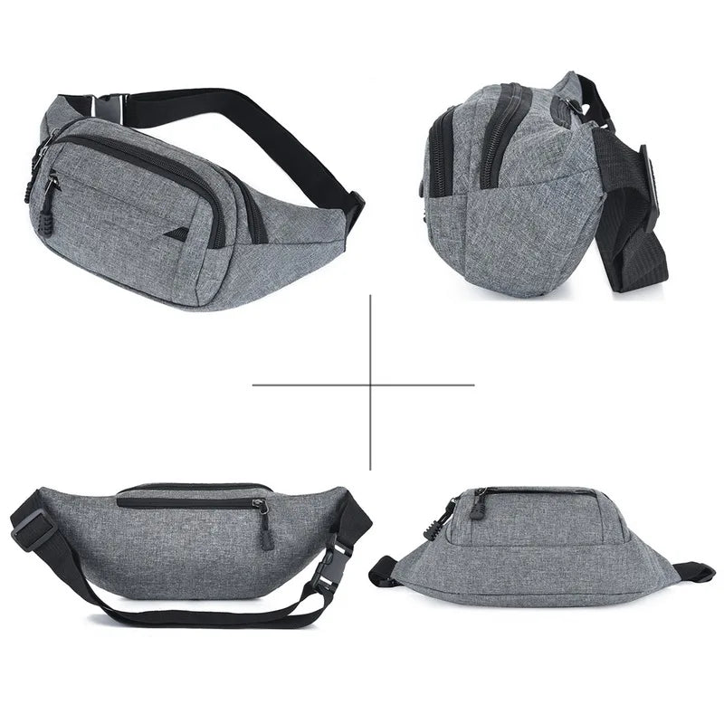 Men Women Waist Bag Hip Bum Bag Pack Phone Waist Packs Mobile Phone Pouch