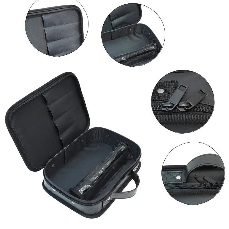 2021PU Leather Hairdresser Scissors Bag Large Capacity Travel Barber Case