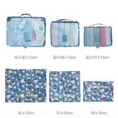 6PCS/Set Travel Mesh Bag Luggage Organizer Packing Cube Organiser LB506
