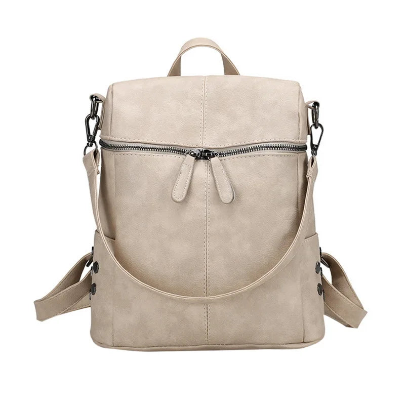 Vintage Waterproof Backpack for Women Large Capacity Shoulder Bag