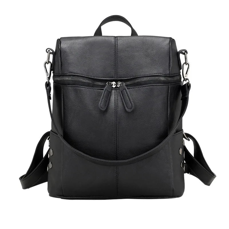 Vintage Waterproof Backpack for Women Large Capacity Shoulder Bag